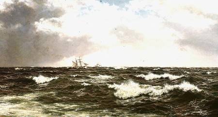 Seascape with Ships in Mid Channel von Walter Shaw