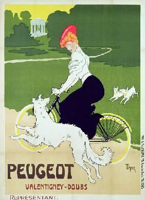 Poster advertising Peugeot bicycles, printed by G. Elleaume c.1910
