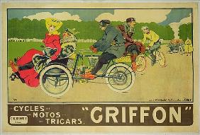 Poster advertising ''Griffon Cycles, Motos & Tricars''
