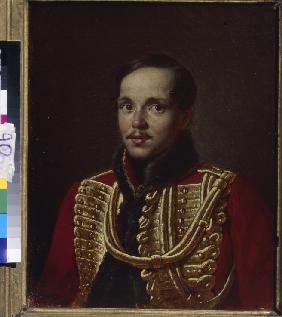 Porträt des Dichters Michail Lermontow (1814-1841)