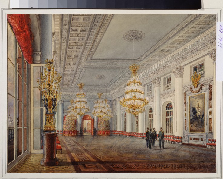 Der Große Saal (Nikolaus-Saal) im Winterpalast in St. Petersburg von Wassili Sadownikow