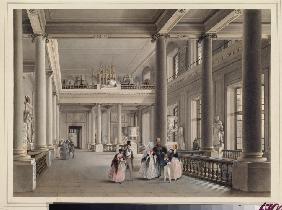 Die obere Eingangshalle der Akademie der schönen Künste in St. Petersburg 1838