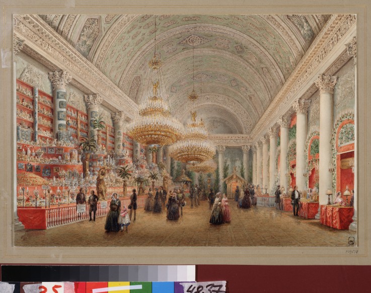 Wohltätigkeitsbasar in der Banquethalle des Jussupow-Palais in St. Petersburg von Wassili Sadownikow