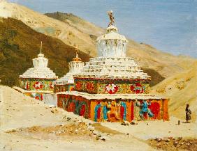 Totentempel in Ladakh 1875