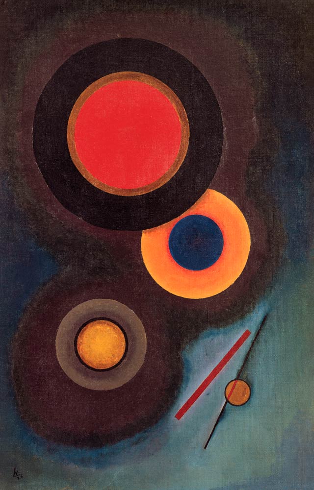 Komposition mit Kreisen und Linien von Wassily Kandinsky
