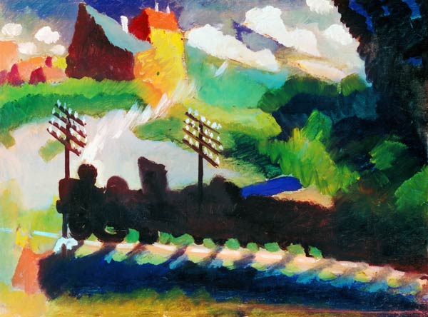 Eisenbahn bei Murnau. von Wassily Kandinsky
