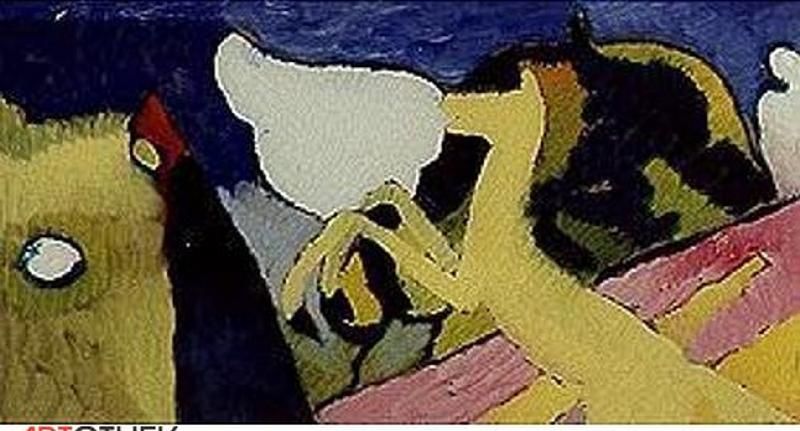 Mit gelbem Pferd. von Wassily Kandinsky