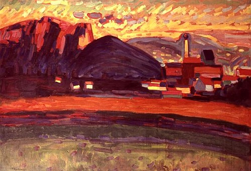 Landscape with Hills von Wassily Kandinsky