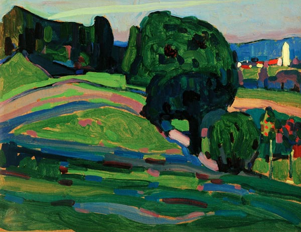 Landschaft bei Murnau von Wassily Kandinsky