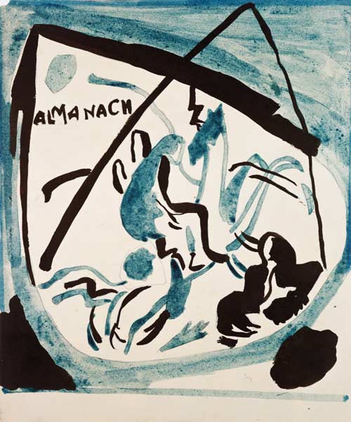 Entwurf für den Almanach Der blaue Reiter von Wassily Kandinsky