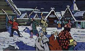 Winterszene in Russland. 1907