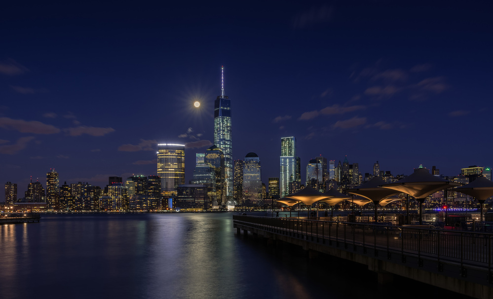 Mondlicht über Lower Manhattan von Wei (David) Dai