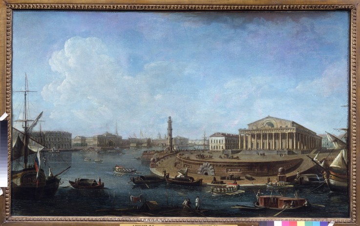 Die Börse und die Admiralität von der Peter-und-Paul-Festung aus gesehen von Werkst. Alexejew