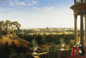 Blick auf das Neue Palais in Potsdam 1826
