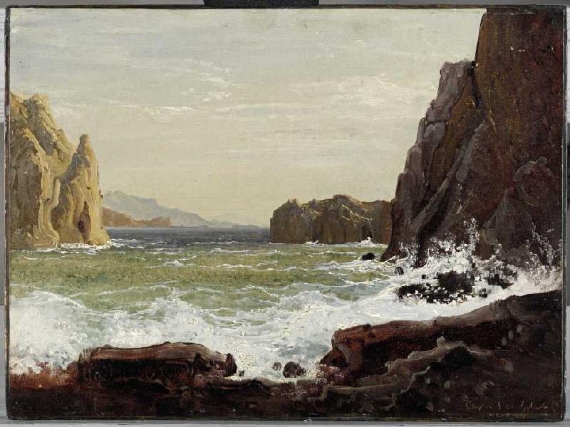Küste von Capri von Wilhelm Ferd.August Schirmer