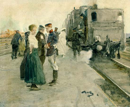Abschied auf dem Bahnsteig von Wilhelm Schreuer
