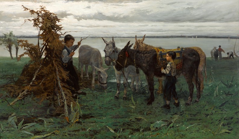 Hirtenjungen, die Esel hütend von Willem Maris