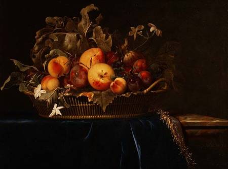 Still Life of Fruit in a Basket von Willem van Aelst