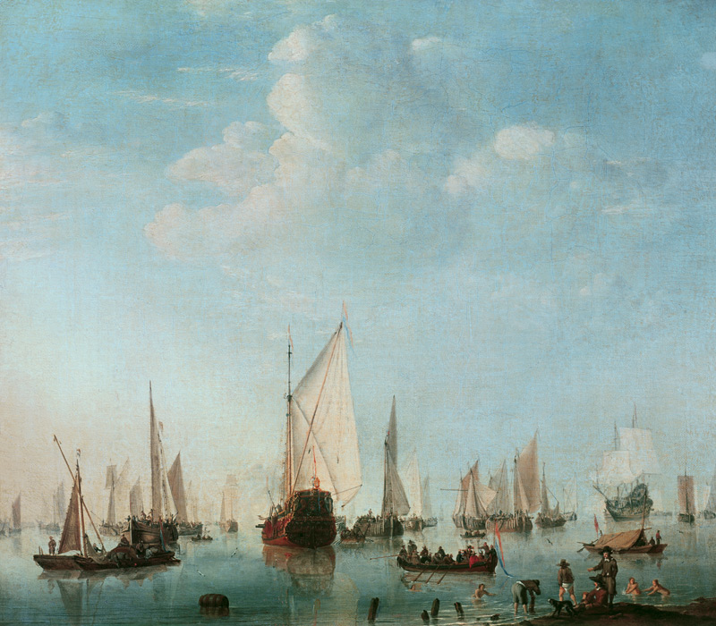 Schiffe in ruhiger See von Willem van de Velde d.J.