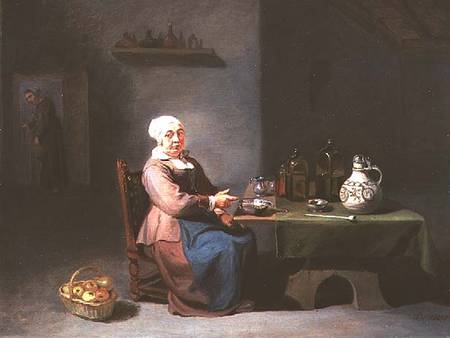 A Woman in a kitchen von Willem van the Elder Herp