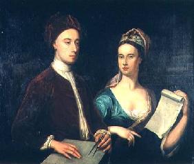  Portrait of Richard Boyle, 3rd Earl of Burlington (1695-1753) and his wife Lady Dorothy Savile (169 1723