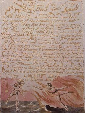 The Marriage of Heaven and Hell; The Voice of the Devil c.1790 (re