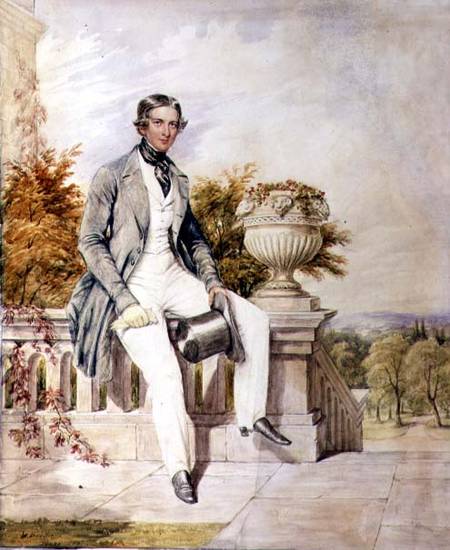 Portrait of a Seated Gentleman on a Terrace von William Bootham