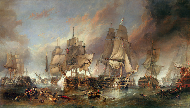 The Battle of Trafalgar von William Clarkson Stanfield