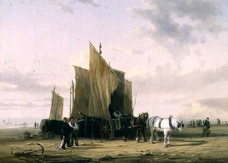 On The Coast at Yarmouth (one of a pair) von William Collins