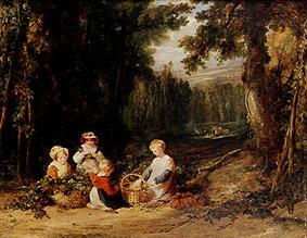 Kinder bei der Hopfenernte von William Collins