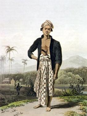 A Javan of the Lower Class, plate 2 from Vol. I of 'The History of Java' by Thomas Stamford Raffles 1560