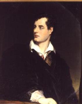 Lord Byron after a Portrait painted by Thomas Phillips in 1814 (see 41918), 1844 (enamel) C16th
