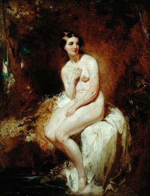 The Bather (oil on panel) von William Etty