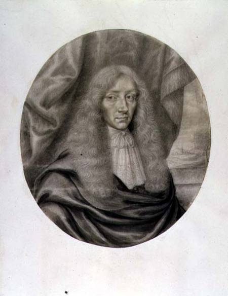 Portrait of Robert Boyle (1627-91) (pencil & ink on paper) von William Faithorne