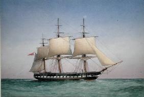 '50-gun Frigate HMS 'Arethusa' 1876  on
