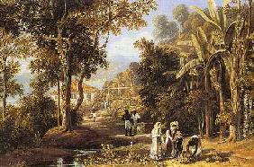 Gartenszene von der Borganza Küste, Rio de Janeiro 1827