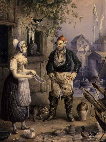 A Fisherman and a Maid von William Heath