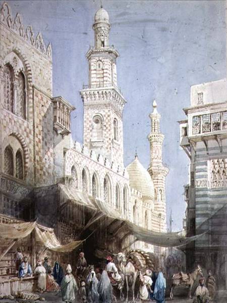 The Sharia El Gohargiyeh, Cairo von William Henry Bartlett