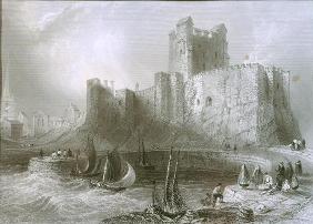 Carrickfergus Castle, County Antrim, Northern Ireland, from 'Scenery and Antiquities of Ireland' by 19th