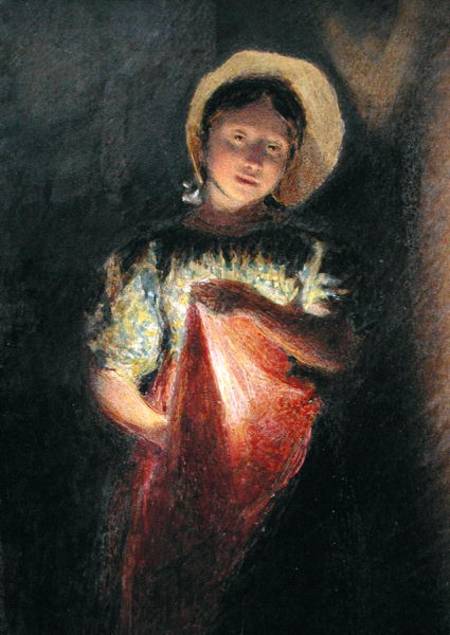 Girl in Candlelight von William Henry Hunt
