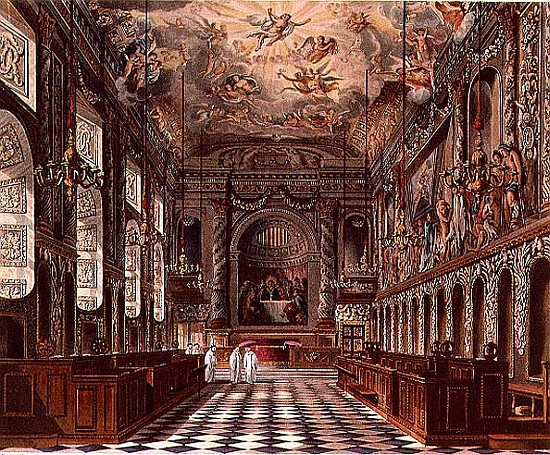 The Royal Chapel, Windsor Castle from Pyne''s ''Royal Residences'' von William Henry Pyne