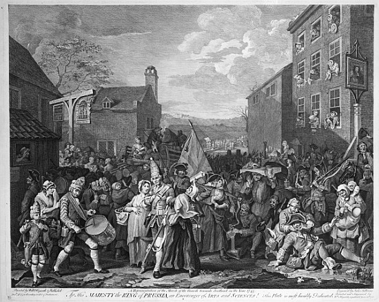 A Representation of the March of the Guards towards Scotland in the Year 1745, published 1750 von William Hogarth