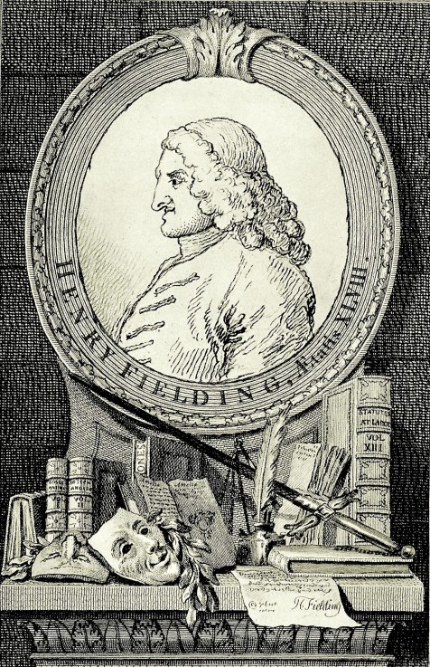 Porträt des Dramatikers Henry Fielding (1707-1754) von William Hogarth