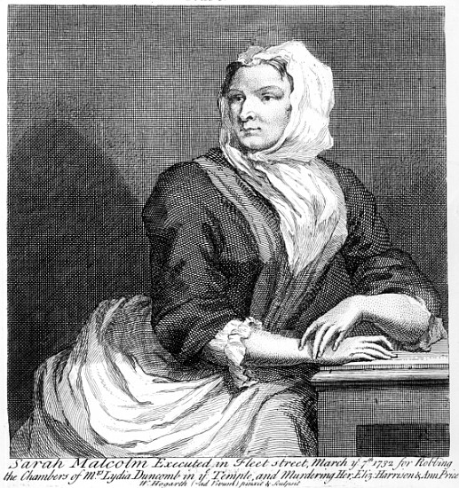 Sarah Malcolm in Newgate Prison von William Hogarth