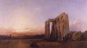 The Ramesseum at Thebes, Sunset 1840