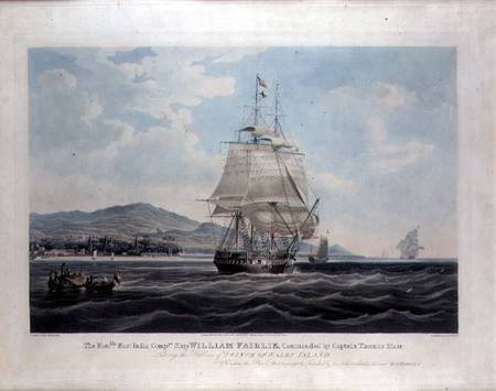 The Hon'ble East India Companies's Ship 'William Fairlie' Commanded by Captain Thomas Blair, engrave von William John Huggins