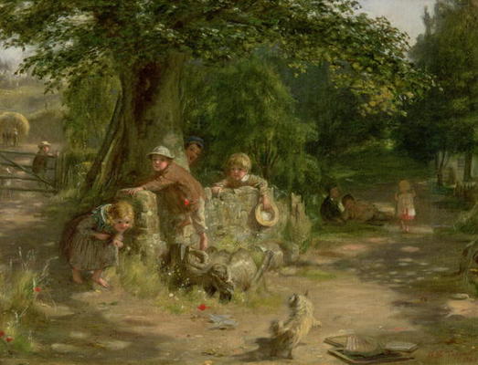 Playmates, 1867 (oil on canvas) von William McTaggart