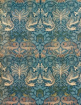 William Morris Peacock and Dragon Textile Design c.1880