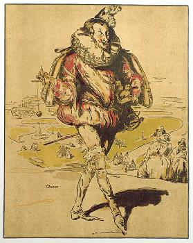 Chicot, Illustration aus Characters of Romance, erstmals 1900 veröffentlicht