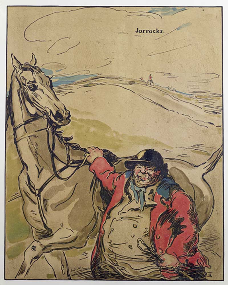 Mr Jorrocks, Illustration aus Characters of Romance, erstmals 1900 veröffentlicht von William Nicholson